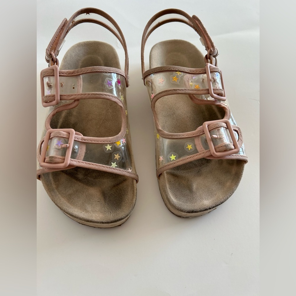 Zara Pink Transparent Star Accent Kids Sandals - Picture 7 of 14